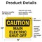 Signmission Main Electric Shut-Off Caution Sign, Vinyl Decal, 14in W x 10in L, 2PK OS-2PACK-CS-D-1014-L-19202 - alternate 4